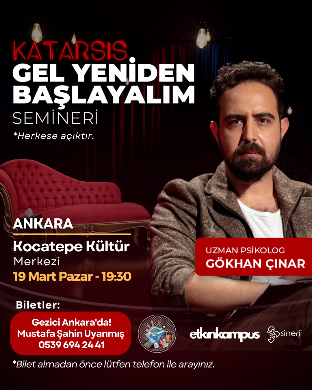 Katarsis: Gel Yeniden Başlayalım Semineri - Gezici Ankara ( Öğrenci Bileti )